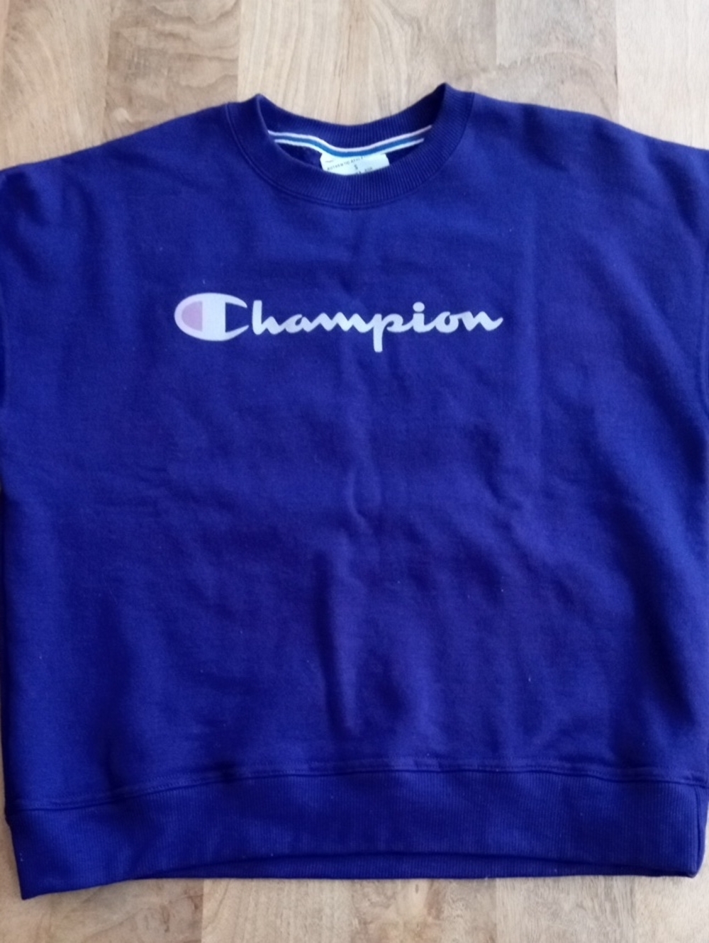 Champion Purple Logo Crewneck Sweatshirt